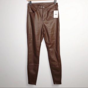 Faux Leather High Rise skinny Jeans